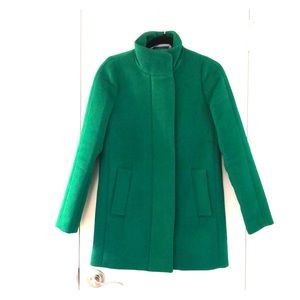 J. Crew deep emerald city coat!